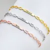 Frozen Paperclip Chain Engraved Cuff Bracelet sold by Limoges Jewelry