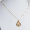 14K Gold Plated Domed Filigree Birthstone Necklace sold by Limoges Jewelry