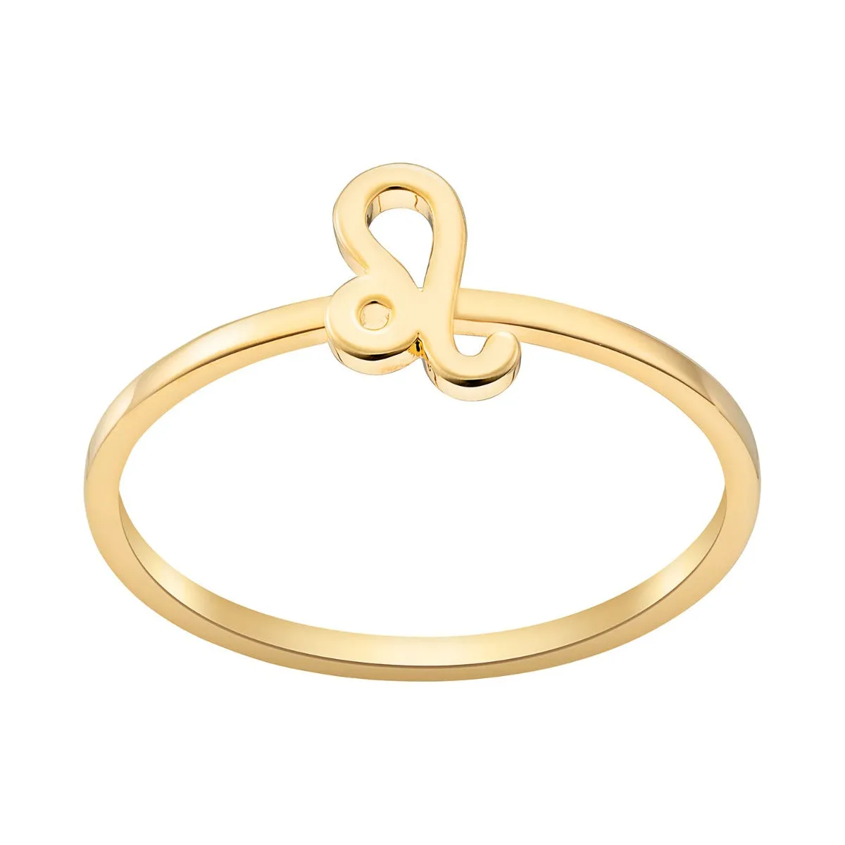 14K Gold over Sterling Cutout Zodiac Sign Stack Ring sold by Limoges Jewelry