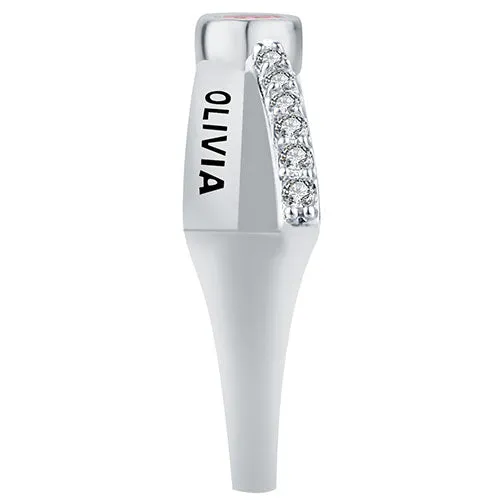 Women's Sterling Silver Crossover Oval Birthstone Fashion Freestyle Class Ring sold by Limoges Jewelry product image thumbnail 4