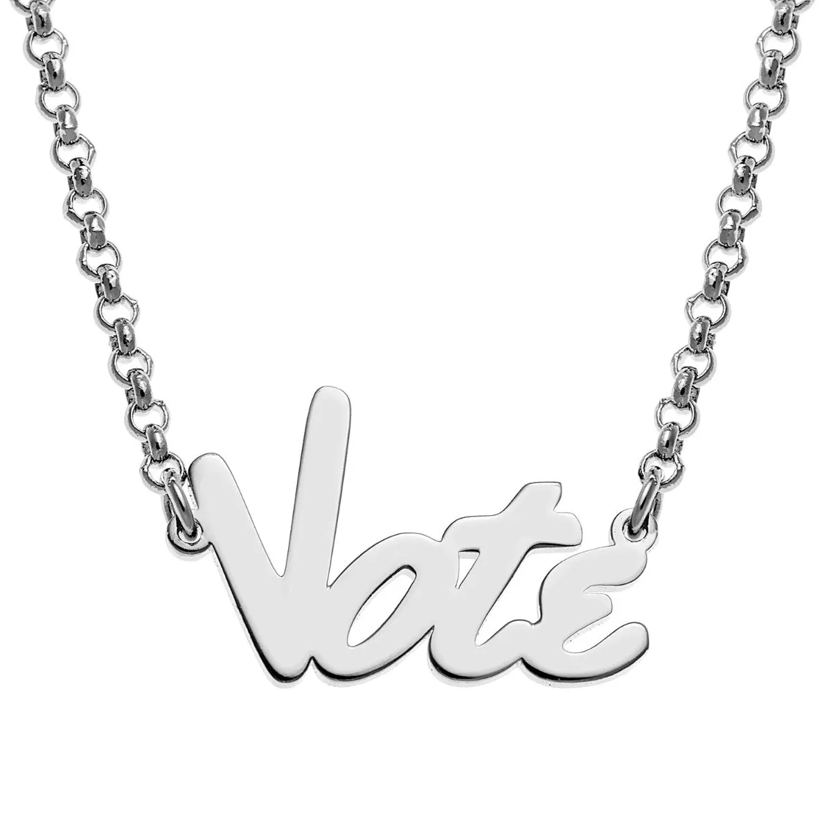 Sterling Silver Bold Name Necklace sold by Limoges Jewelry product image thumbnail 3
