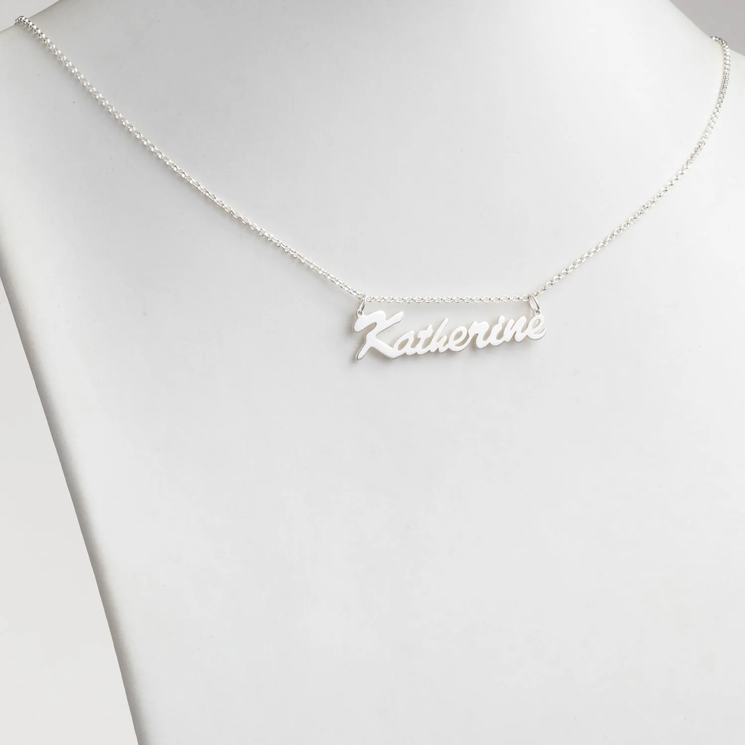 Sterling Silver Script Name Necklace sold by Limoges Jewelry product image thumbnail 2