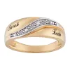 18K Gold Over Sterling Men's Diamond Accent Name Wedding Band sold by Limoges Jewelry