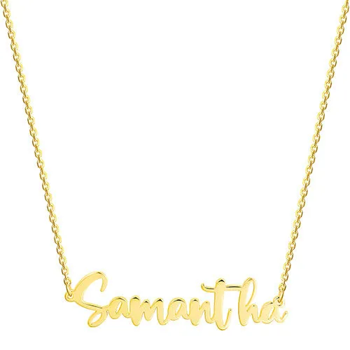 Sterling Silver Handwritten Name Plaque Necklace sold by Limoges Jewelry product image thumbnail 3