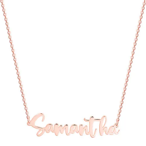 Sterling Silver Handwritten Name Plaque Necklace sold by Limoges Jewelry product image thumbnail 5