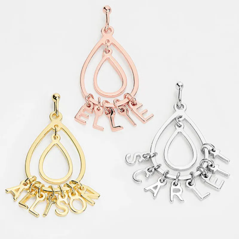 Double Teardrop Dainty Name Drop Earrings sold by Limoges Jewelry