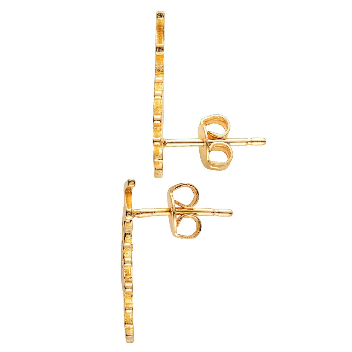 14K Gold Plated Name with Crown Crawler Earrings sold by Limoges Jewelry product image thumbnail 3