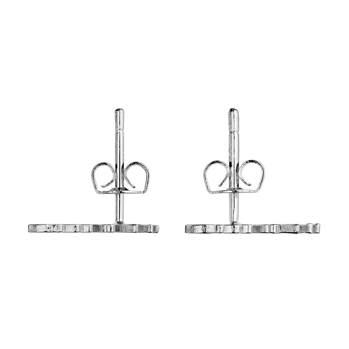 Stainless Steel Lowercase Script Name Crawler Earrings sold by Limoges Jewelry product image thumbnail 4