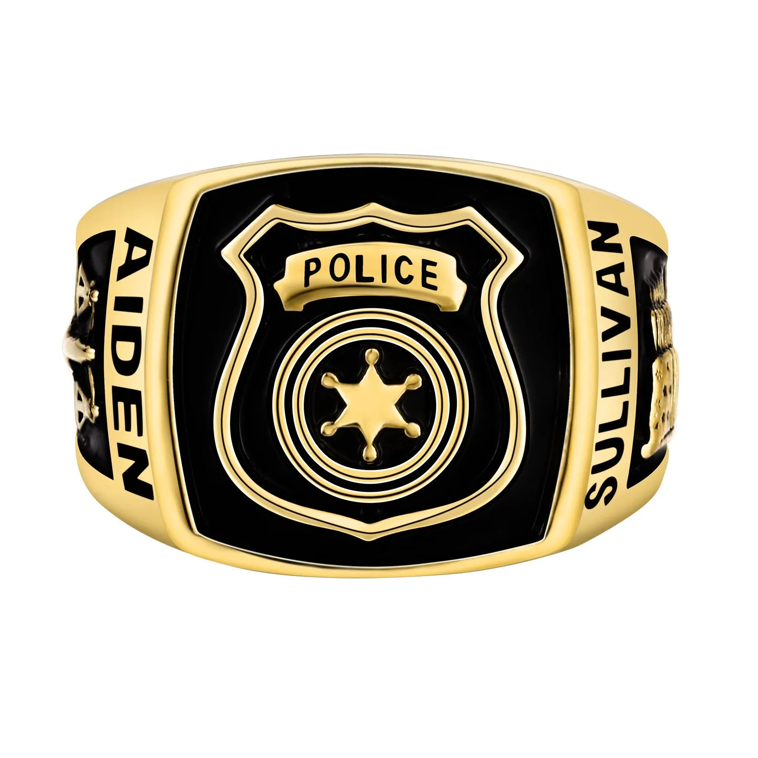 Men's Gold over Sterling Police First Responder Ring sold by Limoges Jewelry product image thumbnail 2
