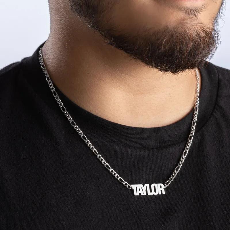 Bold Urban Name Necklace - Your choice Silver, 14K Gold or 14K Rose Gold Plated sold by Limoges Jewelry