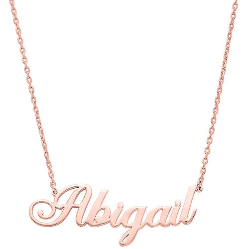 Sterling Silver Fancy Script Name Plaque with Free Fresh Water Pearl Earrings sold by Limoges Jewelry product image thumbnail 5