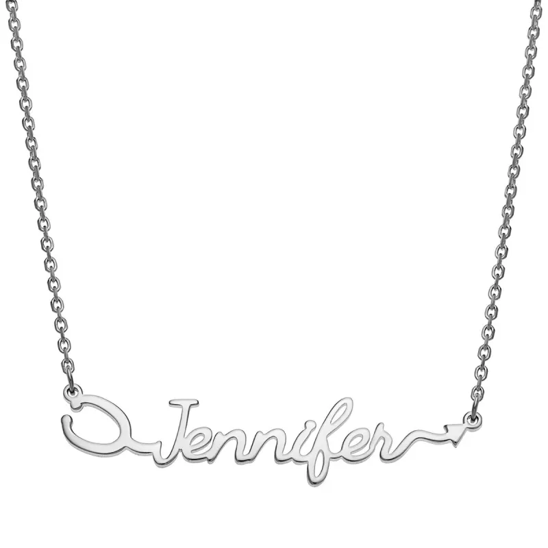 Sterling Silver Script Name with Stethoscope Necklace sold by Limoges Jewelry