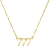 Sterling Silver Petite Script Angel Number Necklace sold by Limoges Jewelry