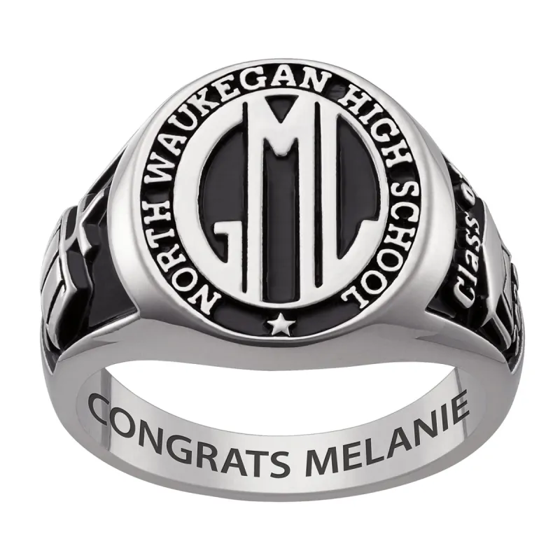 Ladies CELEBRIUM Oval Signet Class Ring sold by Limoges Jewelry
