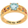 14K Gold Plated Fine Filigree Family Birthstone Ring sold by Limoges Jewelry