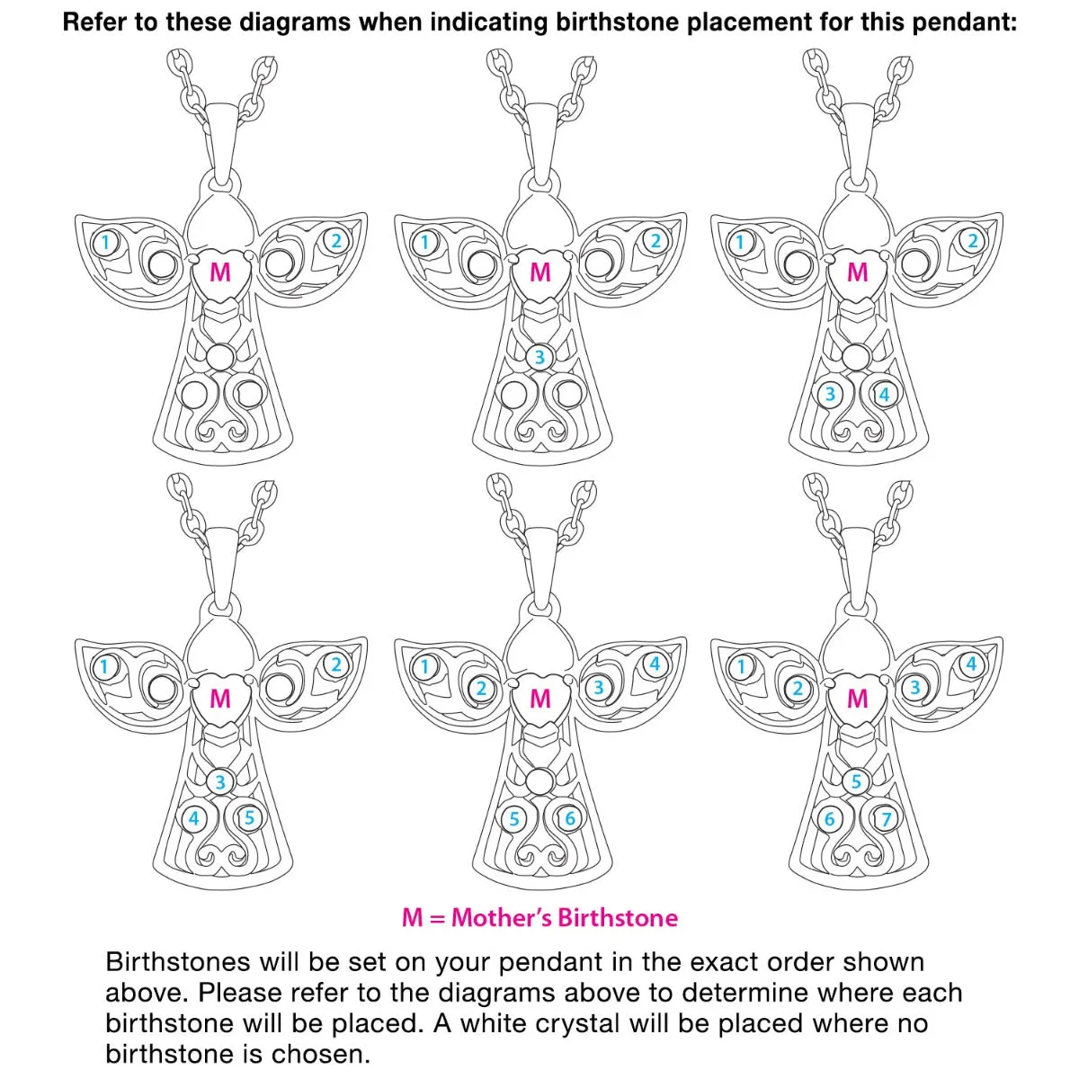 14K Rose Gold Plated Birthstone Guardian Angel Pendant sold by Limoges Jewelry product image thumbnail 4