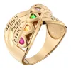 Gold Over Sterling Heart Birthstone and Name Ring sold by Limoges Jewelry