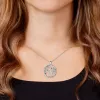 3D Flower Vase with Birthstone Rope Necklace sold by Limoges Jewelry