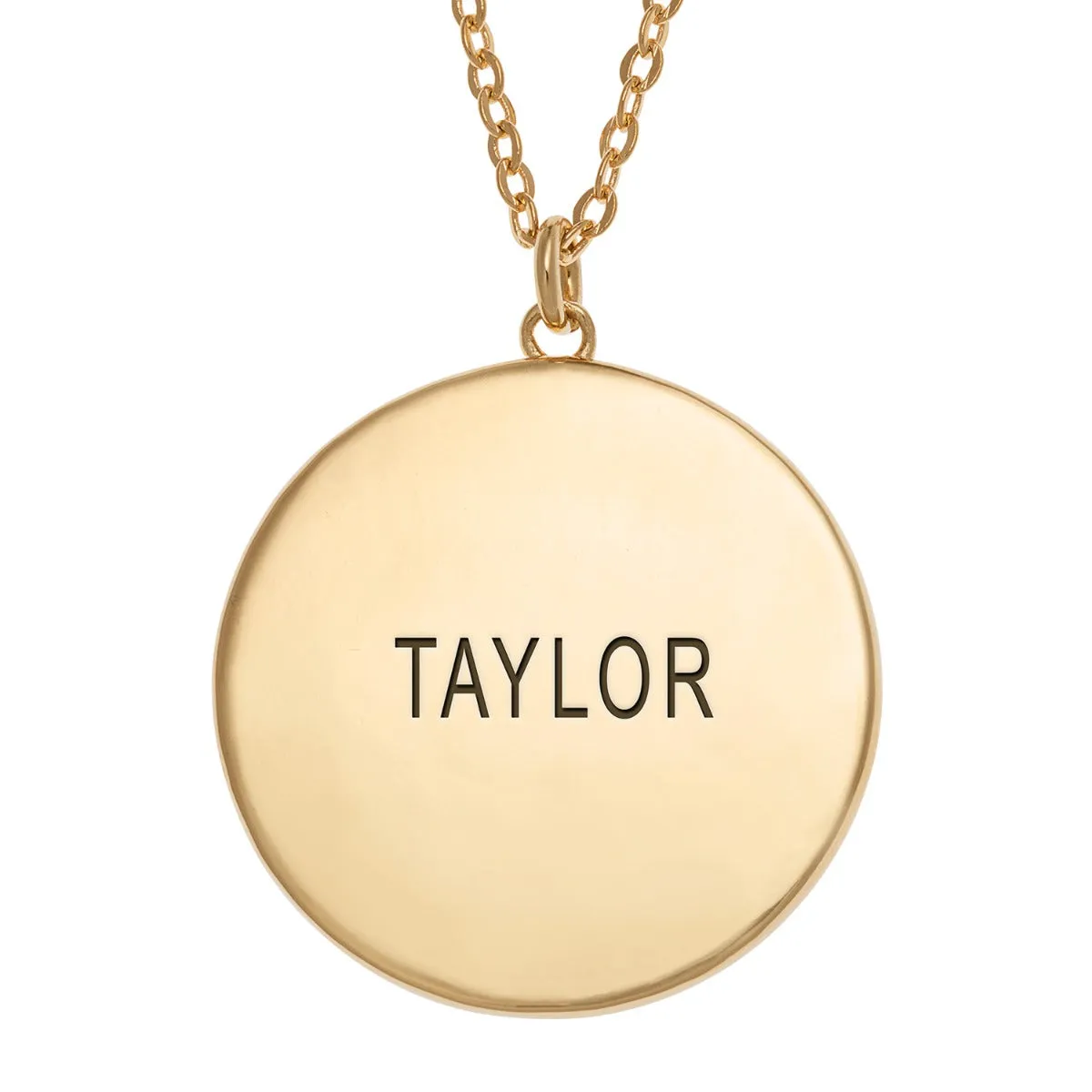 14K Gold Plated Zodiac Disc Pendant sold by Limoges Jewelry