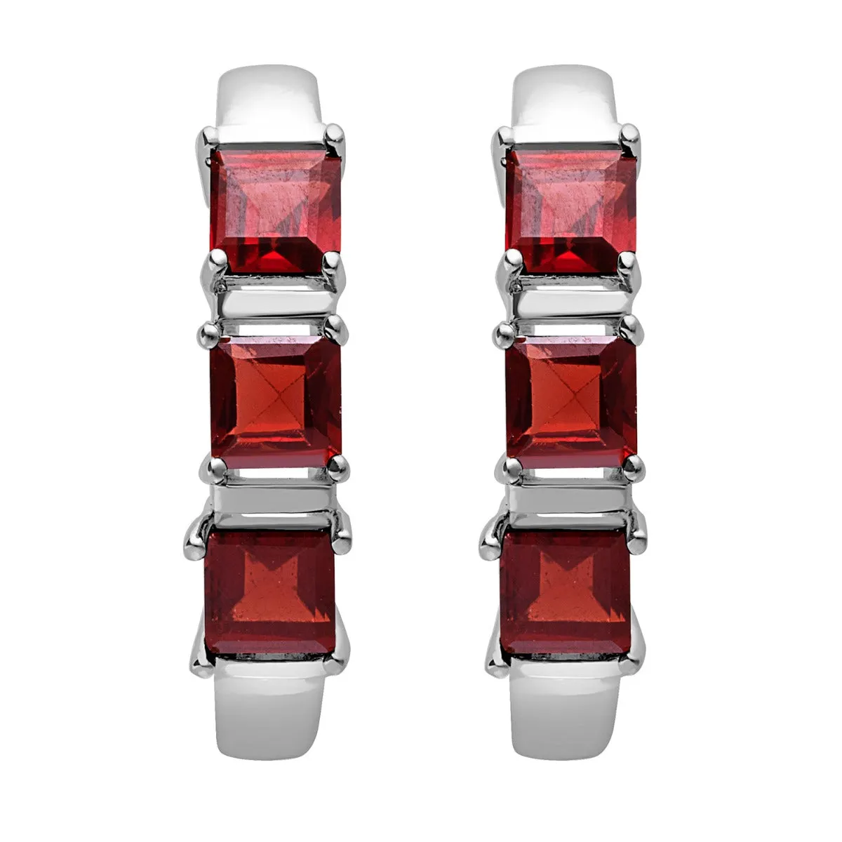 Silver Plated Genuine Garnet Ring and Earrings Set sold by Limoges Jewelry product image thumbnail 4