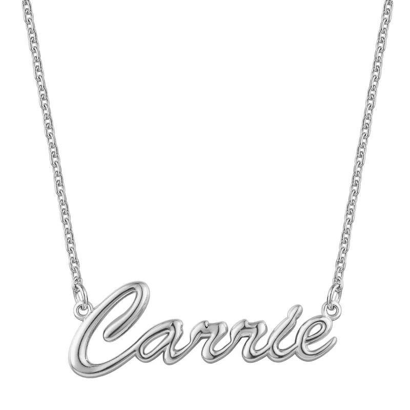 Hollywood Script Balloon Letters Name Necklace sold by Limoges Jewelry