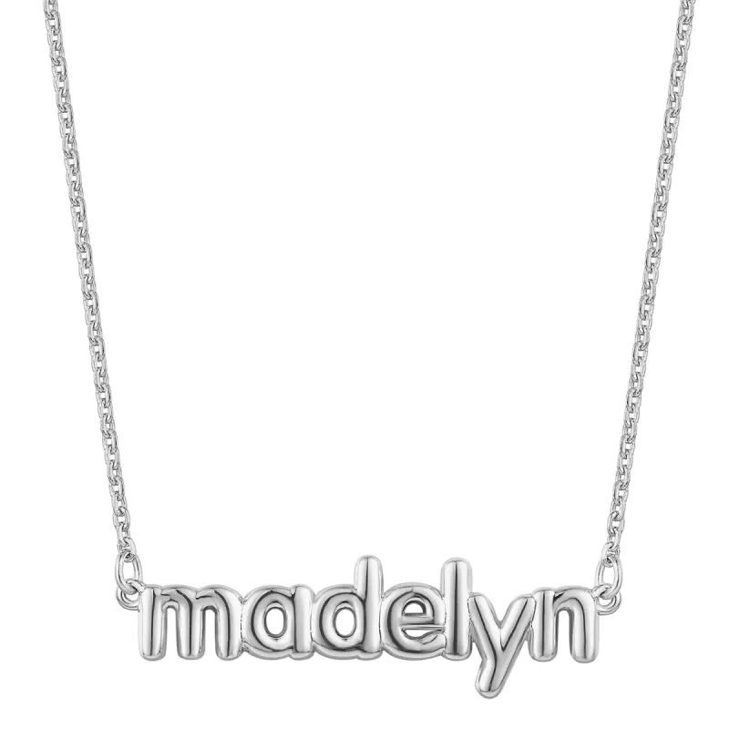 Lowercase Balloon Letters Name Necklace sold by Limoges Jewelry