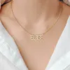Uppercase CZ Name Plaque Necklace sold by Limoges Jewelry