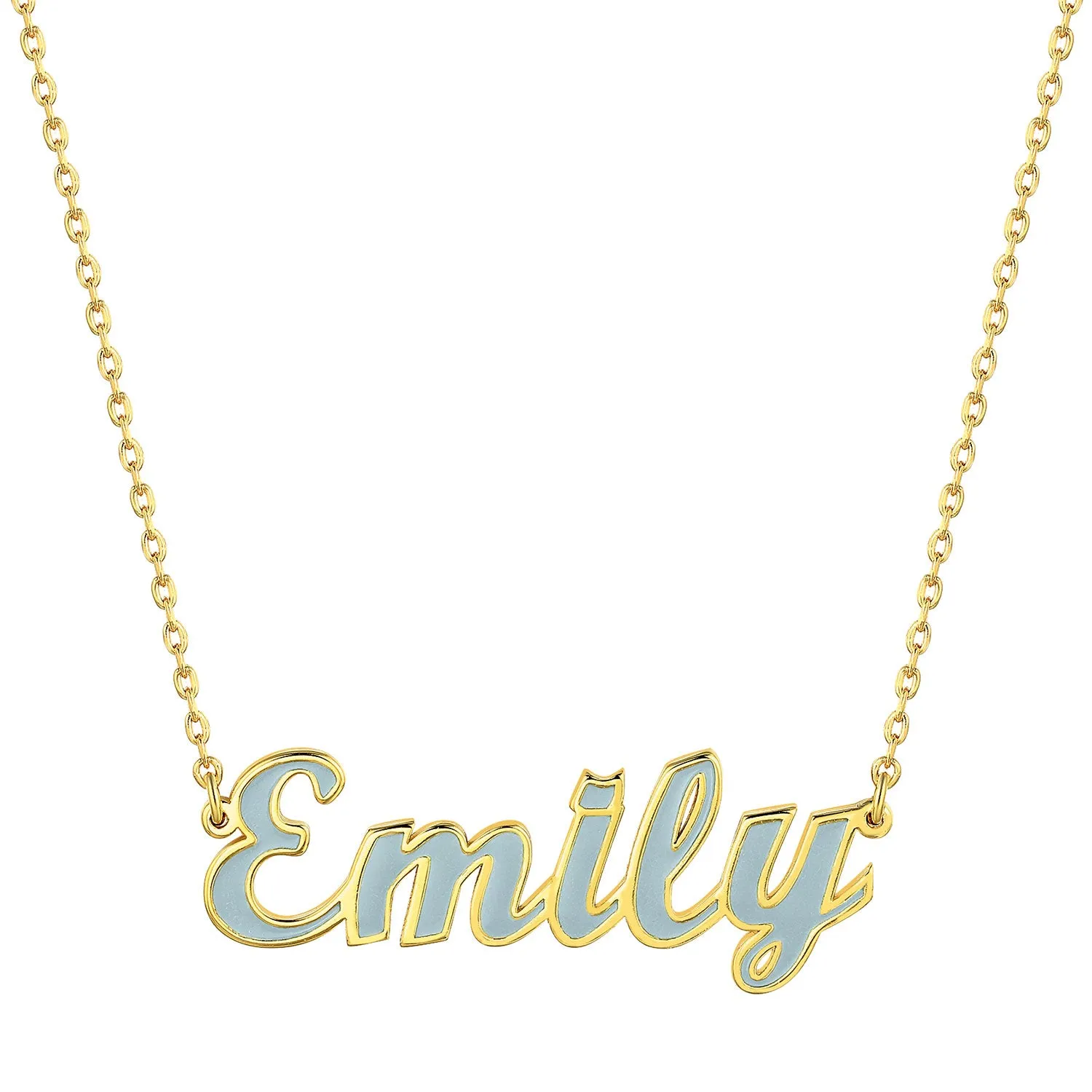 Personalized Enamel Script Name Necklace - New Fall Colors sold by Limoges Jewelry product image thumbnail 4