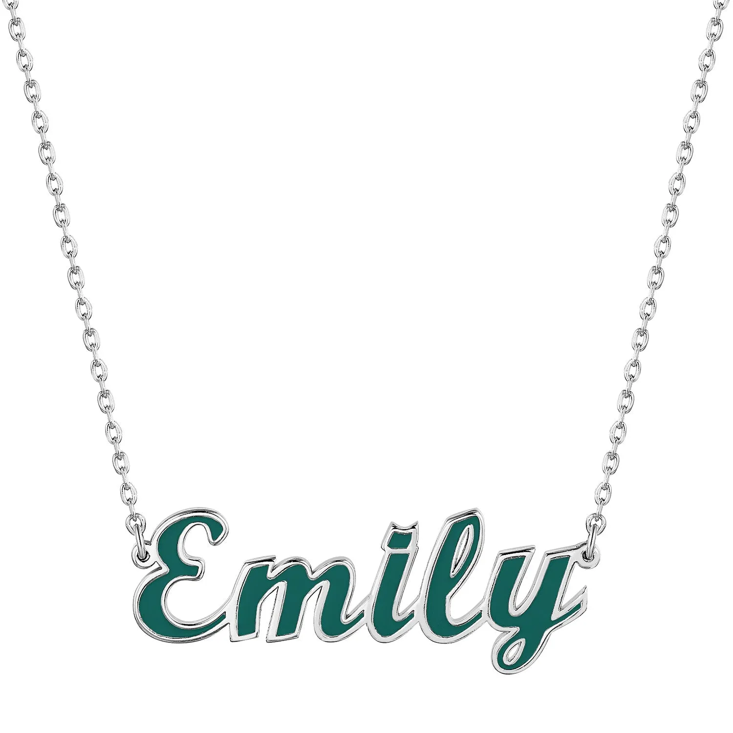 Personalized Enamel Script Name Necklace - New Fall Colors sold by Limoges Jewelry product image thumbnail 2