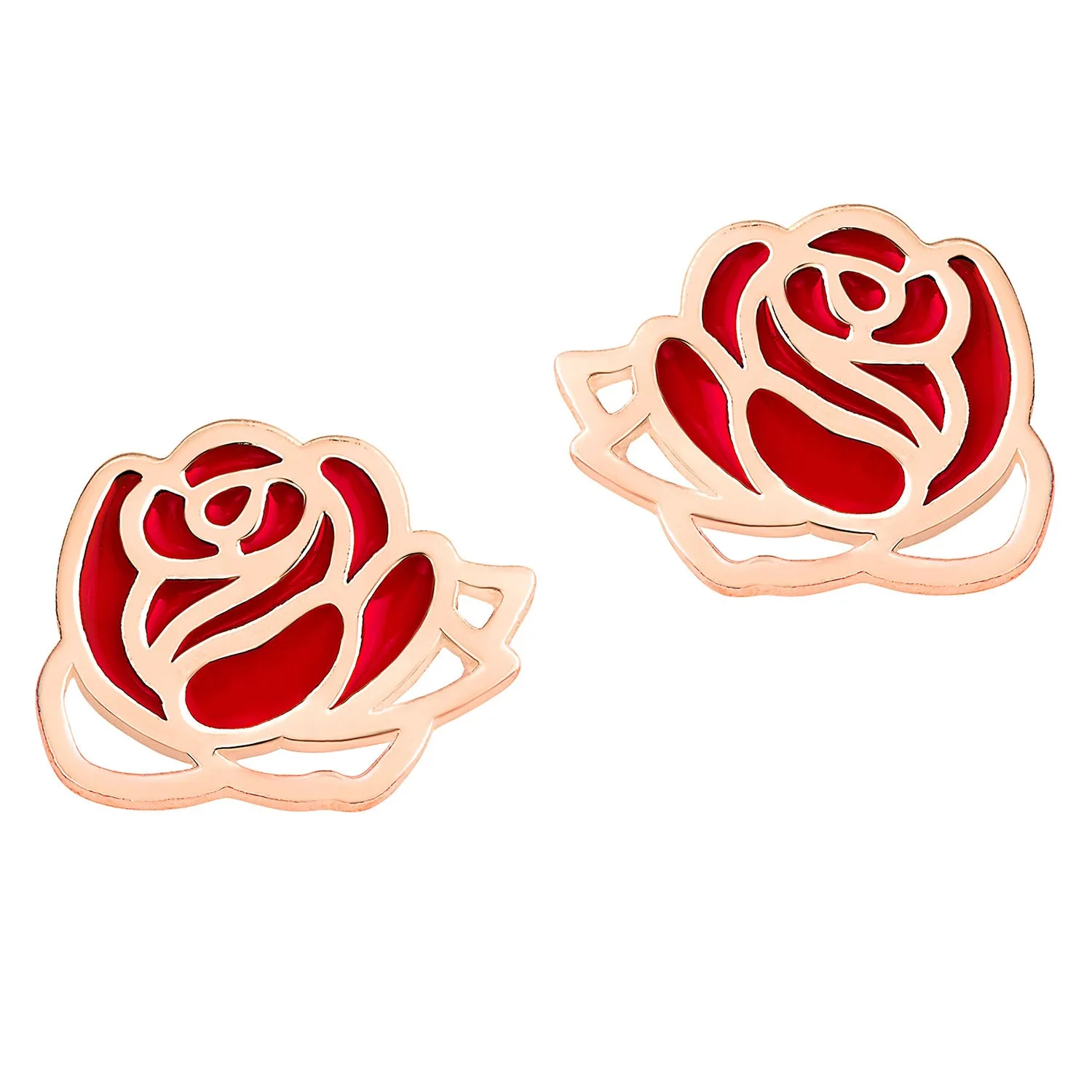 Enamel Birthmonth Flower Button Stud Earrings sold by Limoges Jewelry product image thumbnail 5