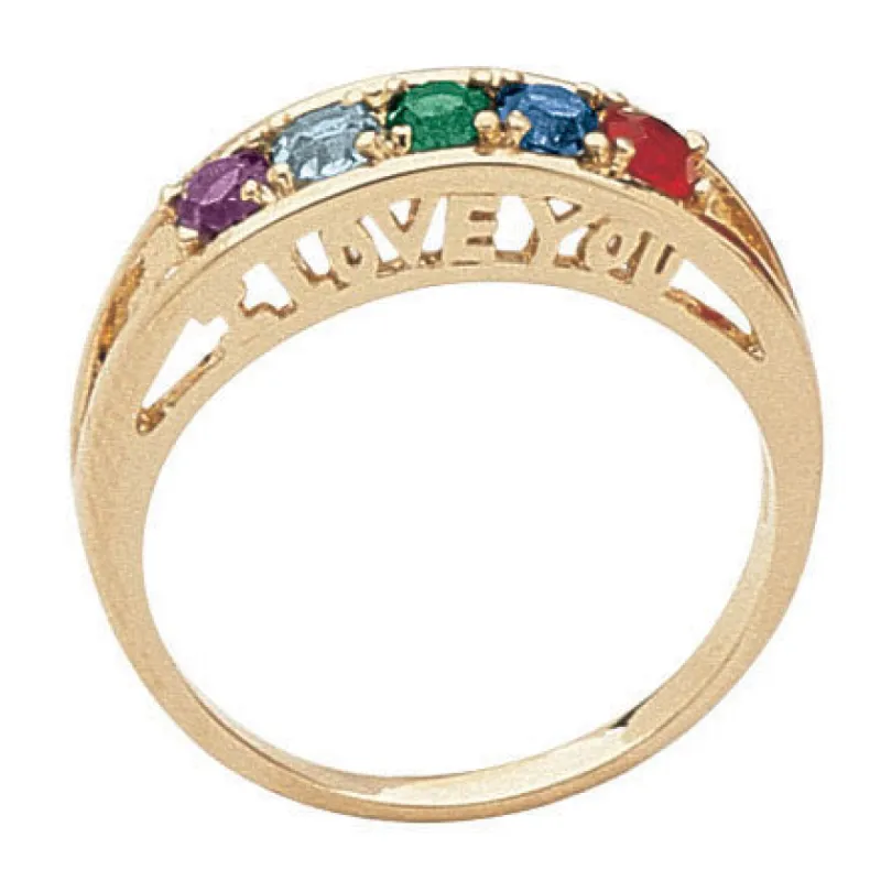 Birthstone I Love You Family ring with 2 Free Gifts sold by Limoges Jewelry