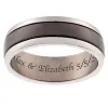 Titanium Two-Tone Rounded Message Band sold by Limoges Jewelry