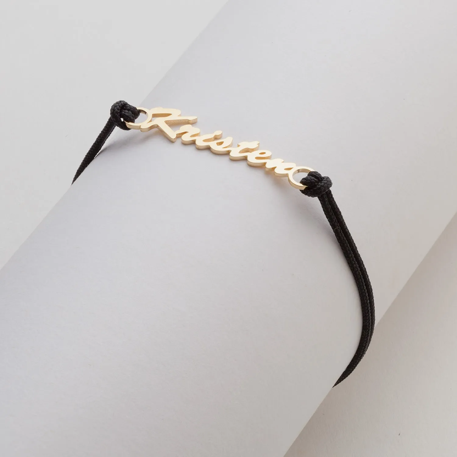 Personalized Script Name with Black Cord Bracelet sold by Limoges Jewelry product image thumbnail 4