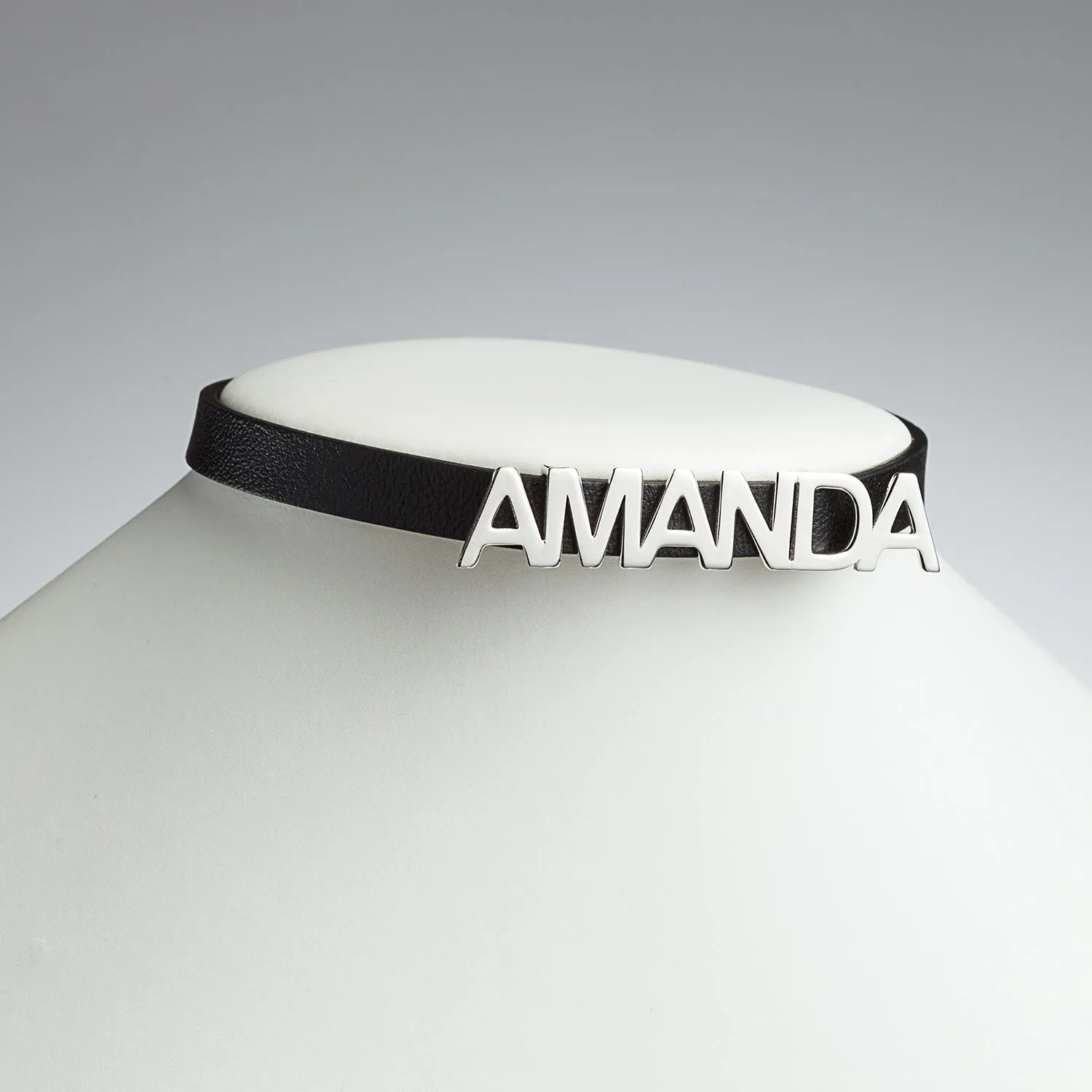 Uppercase Name Leather Wrap Bracelet and Choker sold by Limoges Jewelry product image thumbnail 4