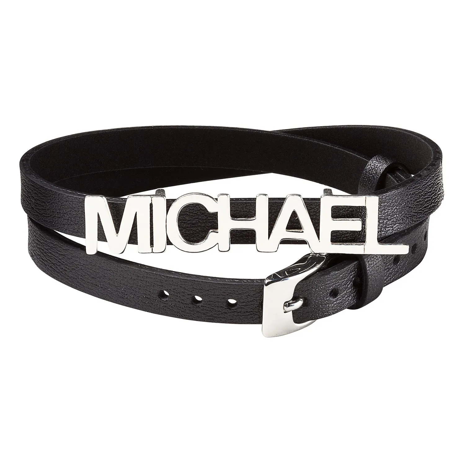 Uppercase Name Leather Wrap Bracelet and Choker sold by Limoges Jewelry product image thumbnail 2