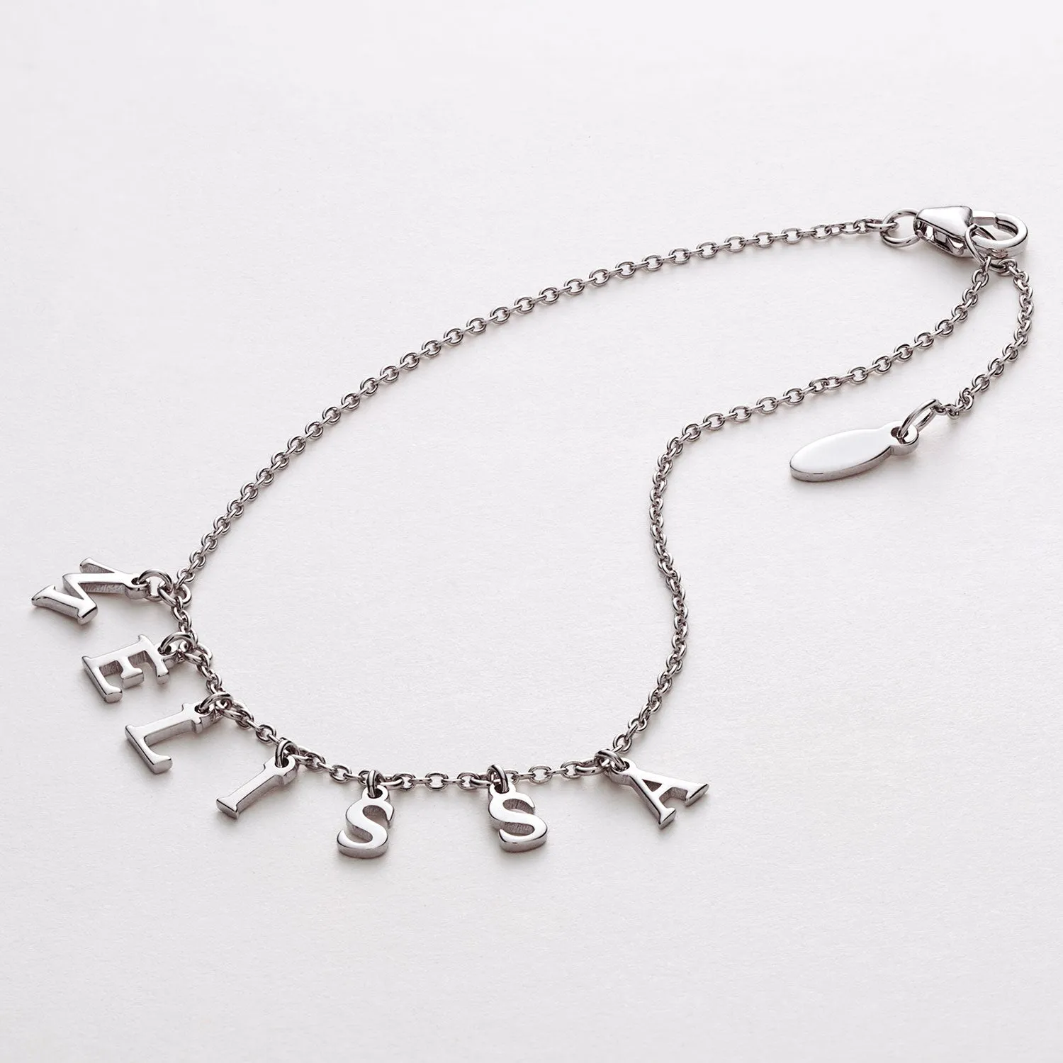 Dainty Letters Station Name Bracelet sold by Limoges Jewelry product image thumbnail 2