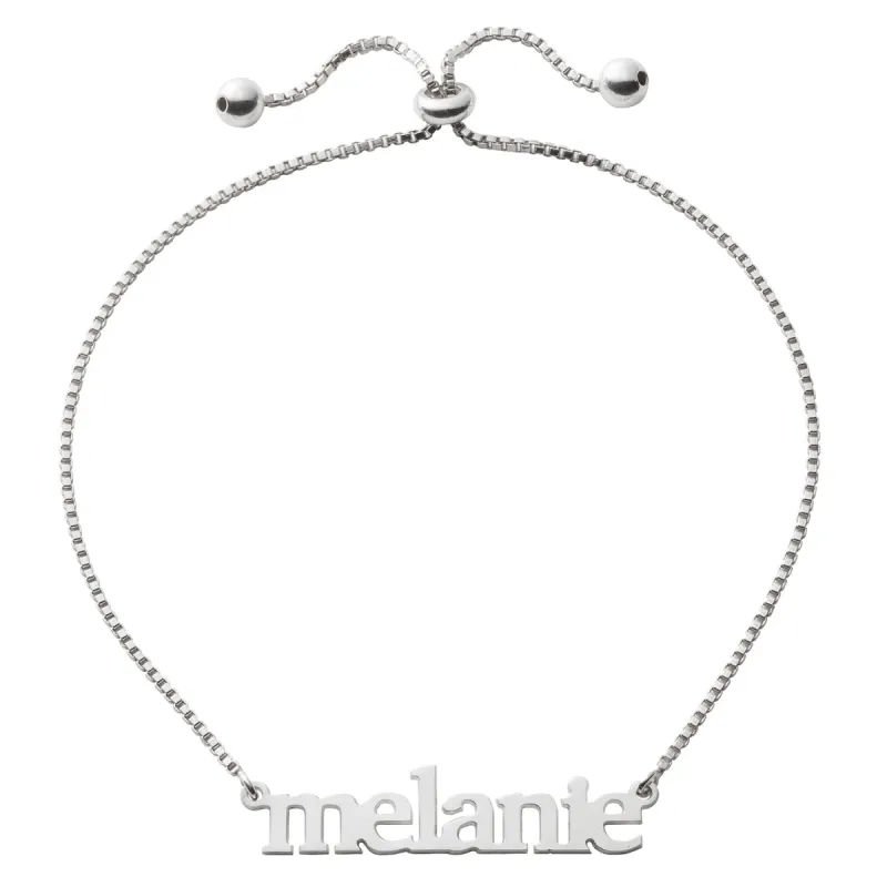 Lowercase Name Plaque Adjustable Bracelet sold by Limoges Jewelry