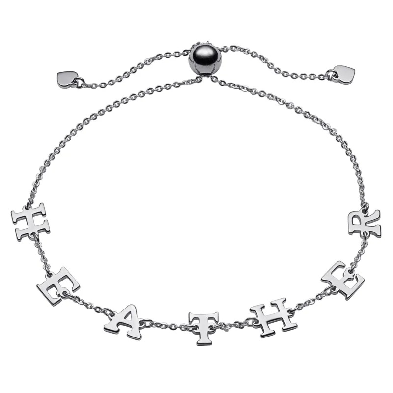 Delicate Uppercase Name Adjustable Bracelet sold by Limoges Jewelry