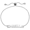 Uppercase Name Plaque Adjustable Bracelet sold by Limoges Jewelry