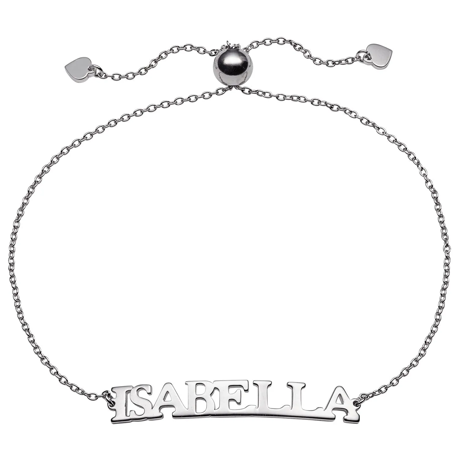 Uppercase Name Plaque Adjustable Bracelet sold by Limoges Jewelry