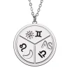 Silver Plated Zodiac Disc Pendant sold by Limoges Jewelry