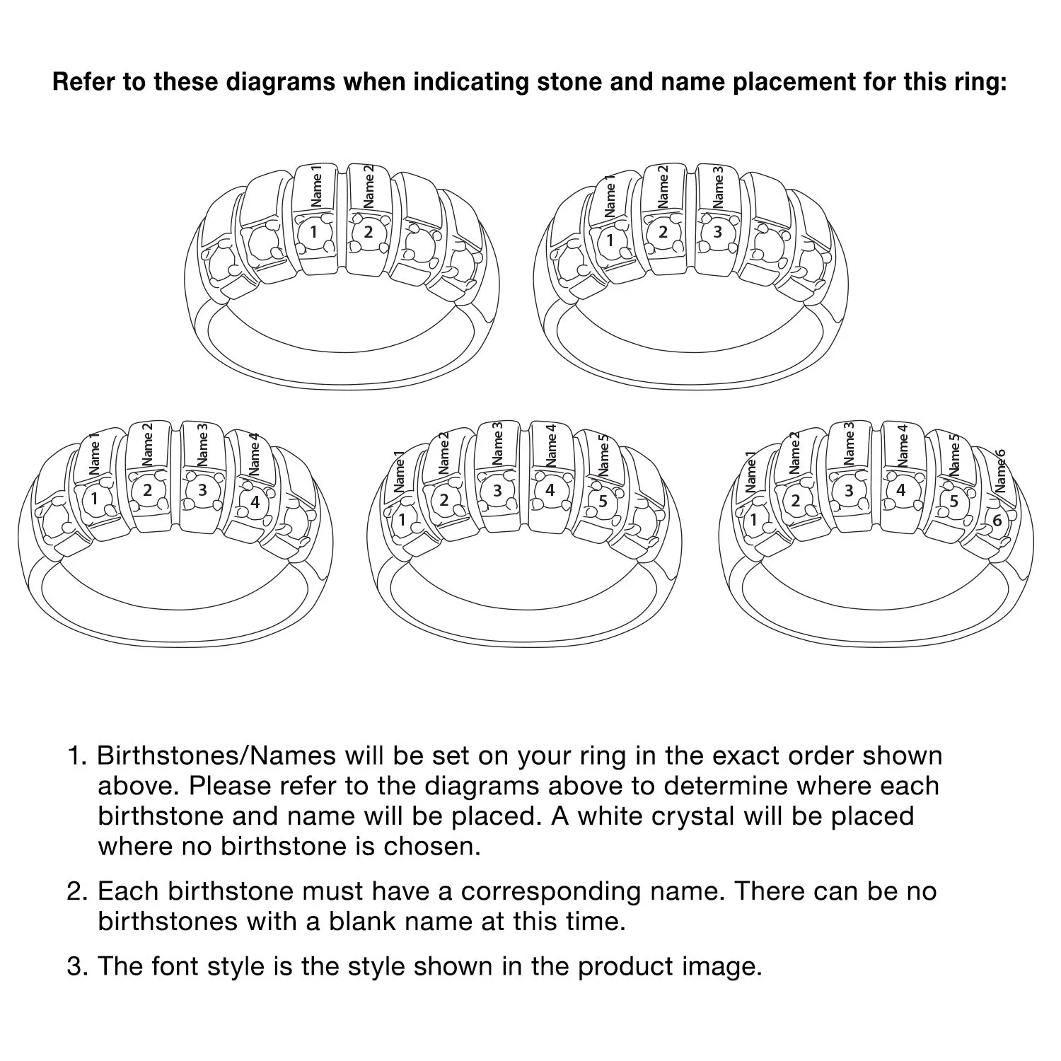 Sterling Silver Family Name and Birthstone Ring sold by Limoges Jewelry product image thumbnail 4