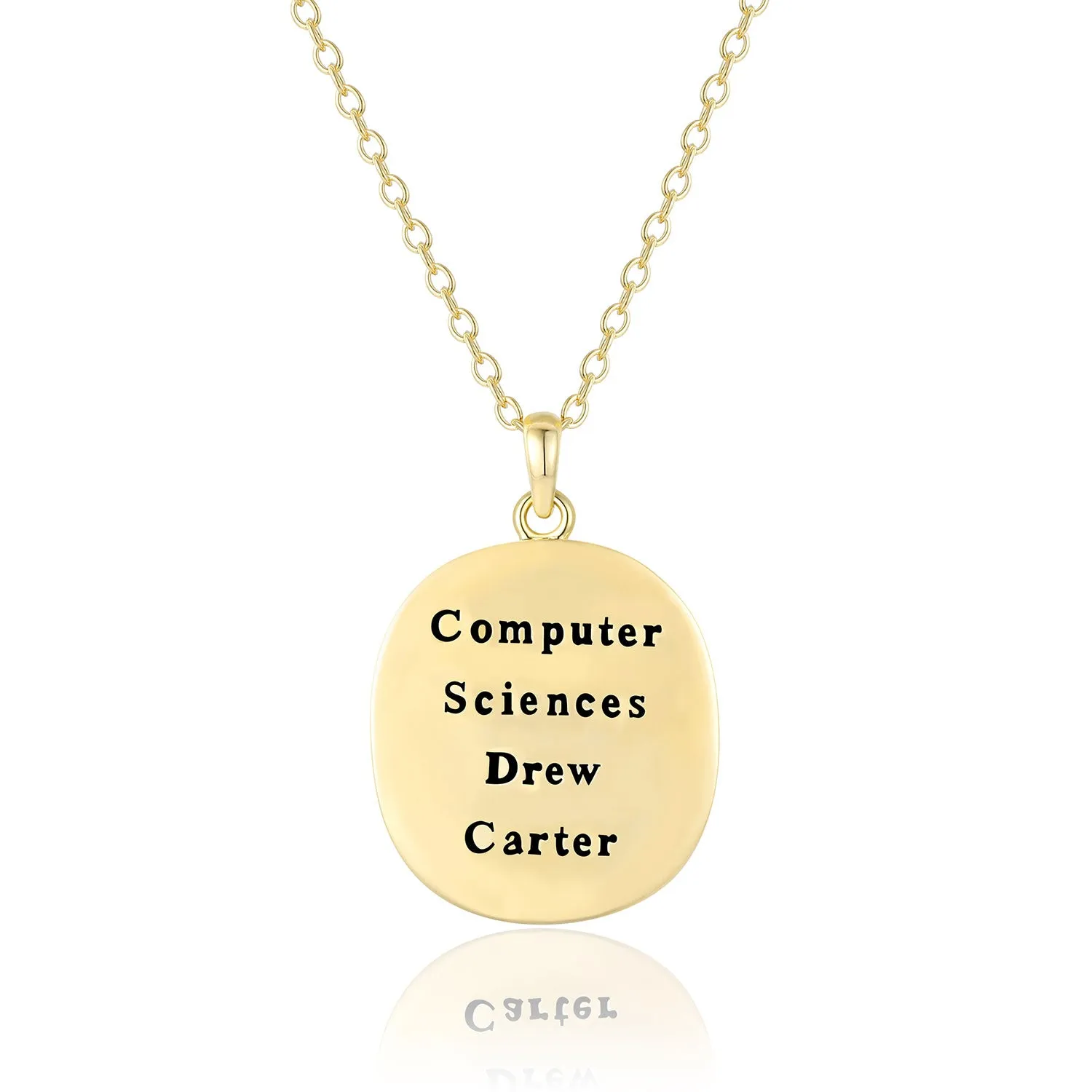 Unisex Gold over Sterling Birthstone Double Row Personalized Graduation/Class Necklace sold by Limoges Jewelry product image thumbnail 2