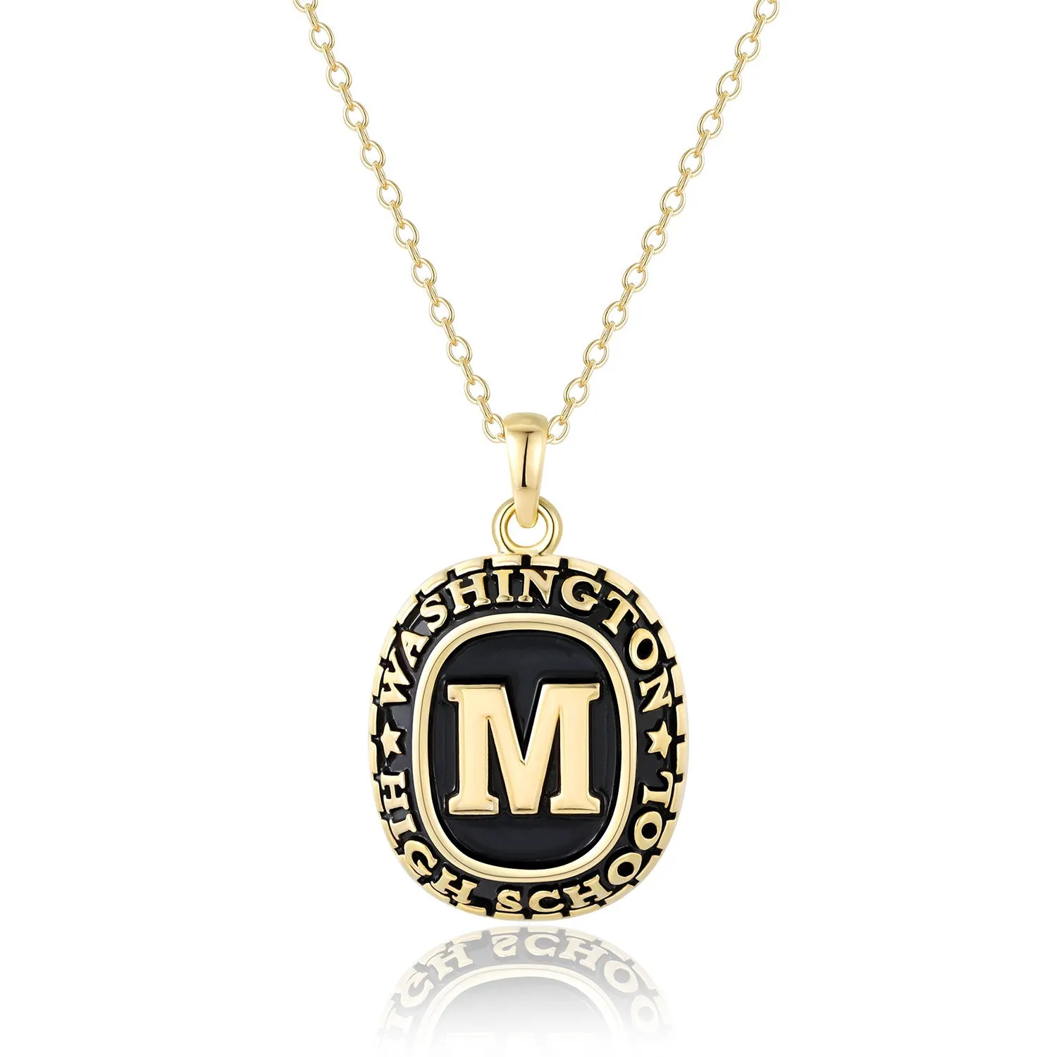 Unisex Gold CELEBRIUM Traditional Initial Personalized Graduation/Class Necklace sold by Limoges Jewelry