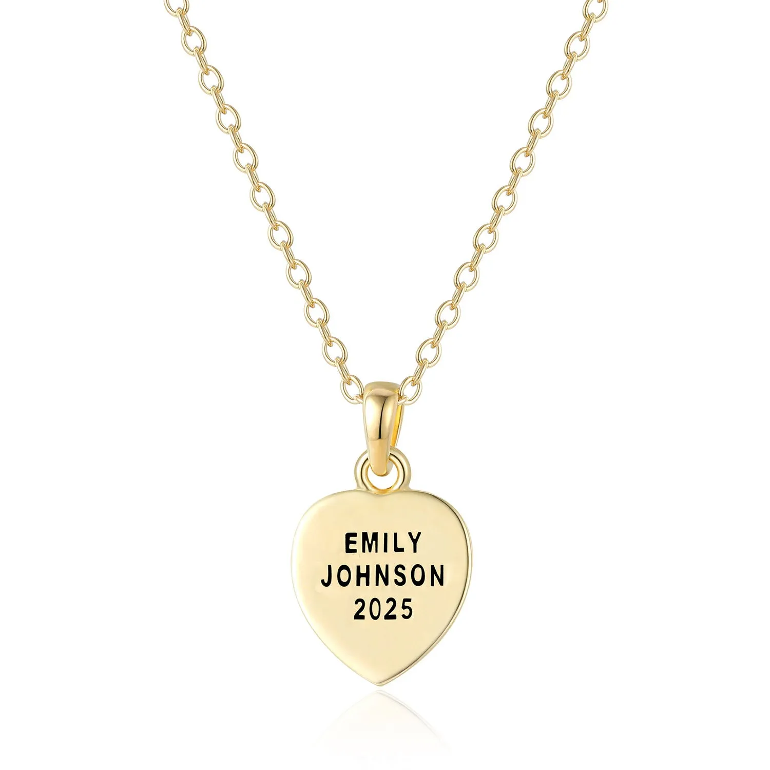 Women's Gold over Sterling Heart Birthstone Personalized Graduation/ Class Necklace sold by Limoges Jewelry product image thumbnail 2