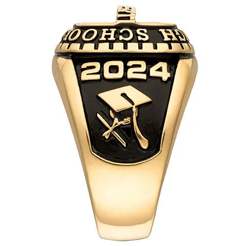 Men's Yellow CELEBRIUM Personalized-Top Traditional Class Ring sold by Limoges Jewelry product image thumbnail 4