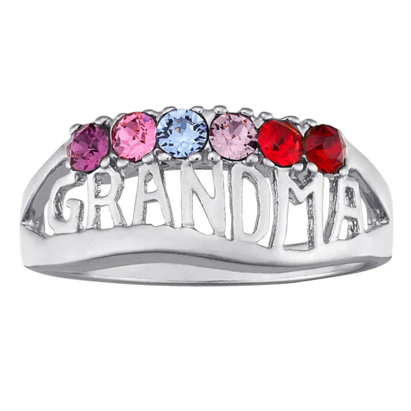 GRANDMA Birthstone Ring sold by Limoges Jewelry