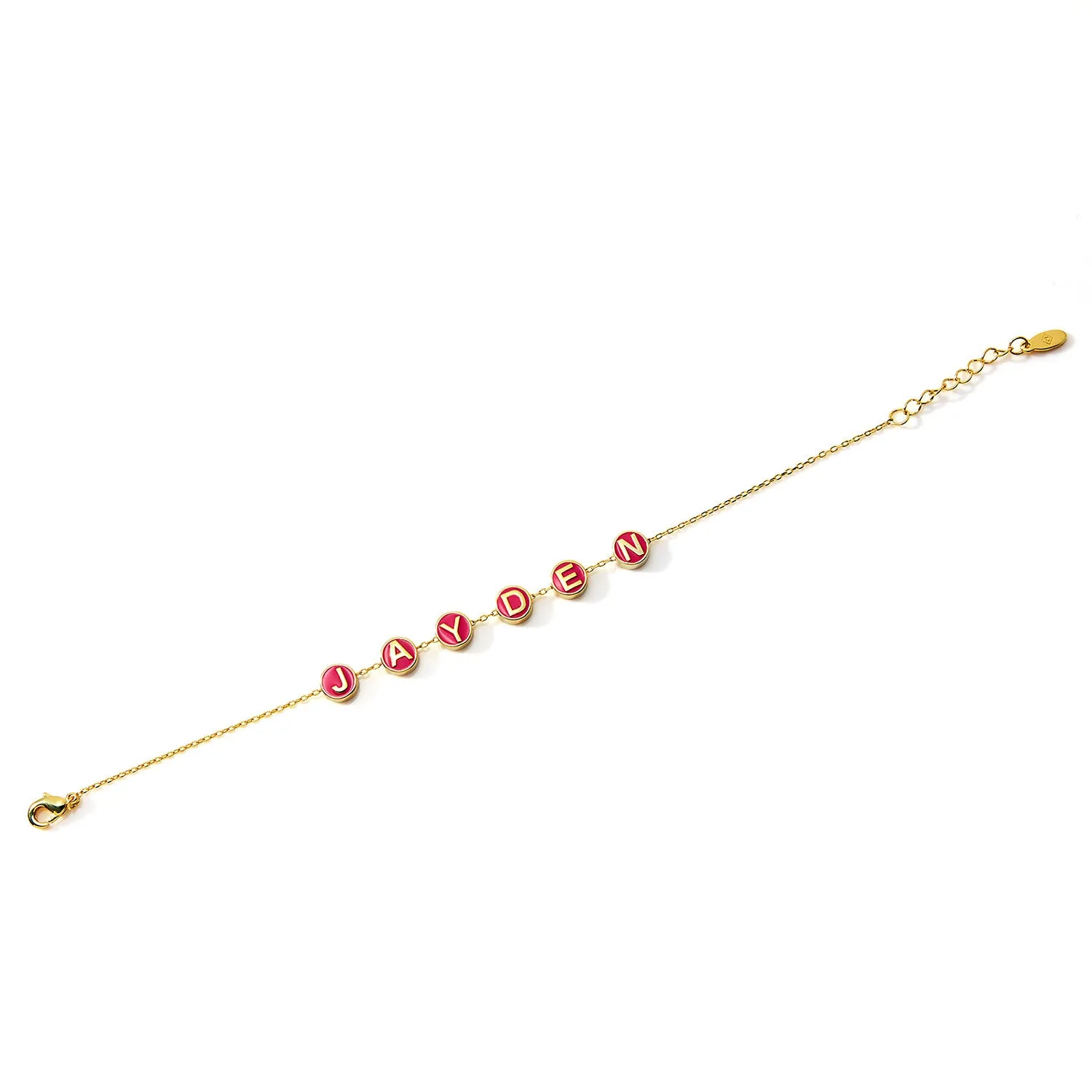 Personalized Enamel Slider Charm Name/ Initial Bracelet sold by Limoges Jewelry product image thumbnail 4