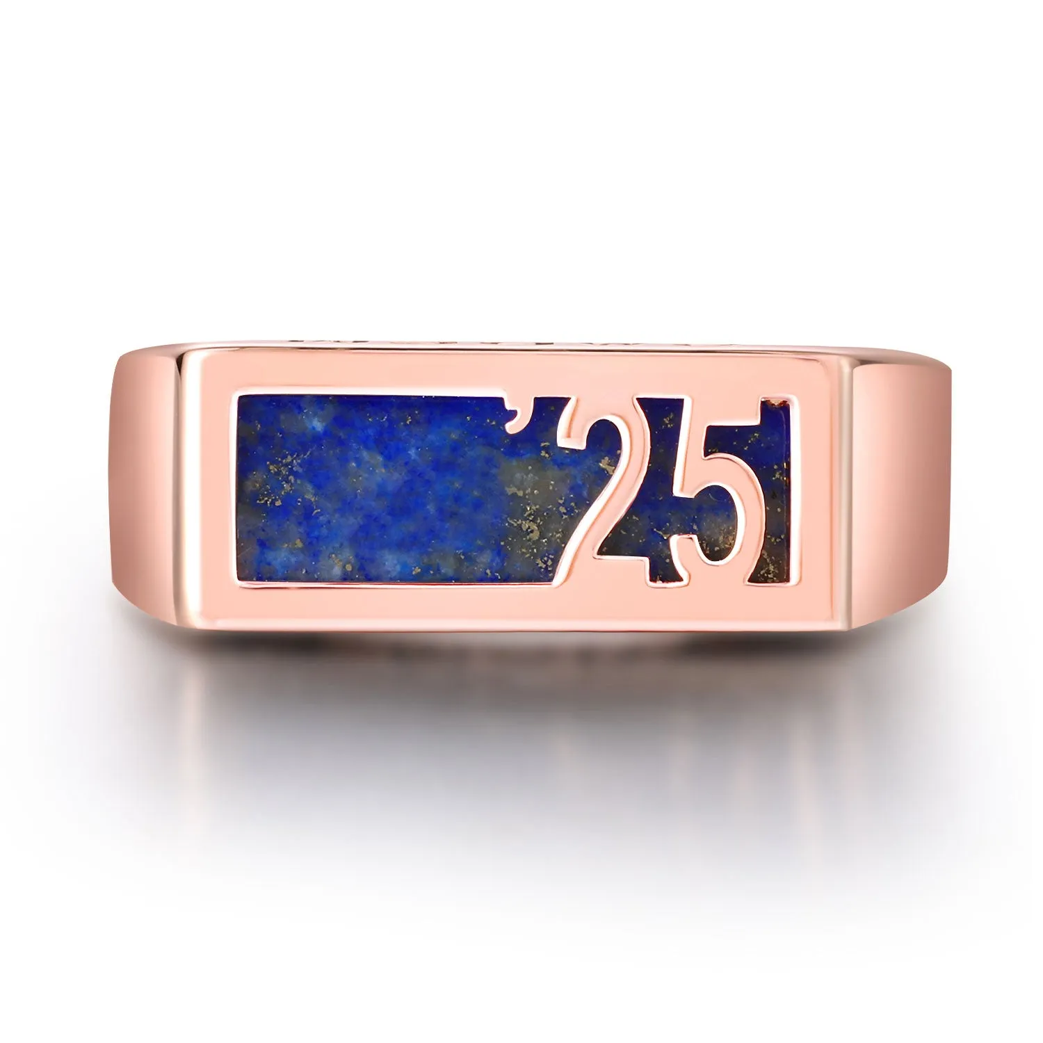 Women's Rose Gold Celebrium Contemporary Graduation Year Signet Class Ring sold by Limoges Jewelry product image thumbnail 3