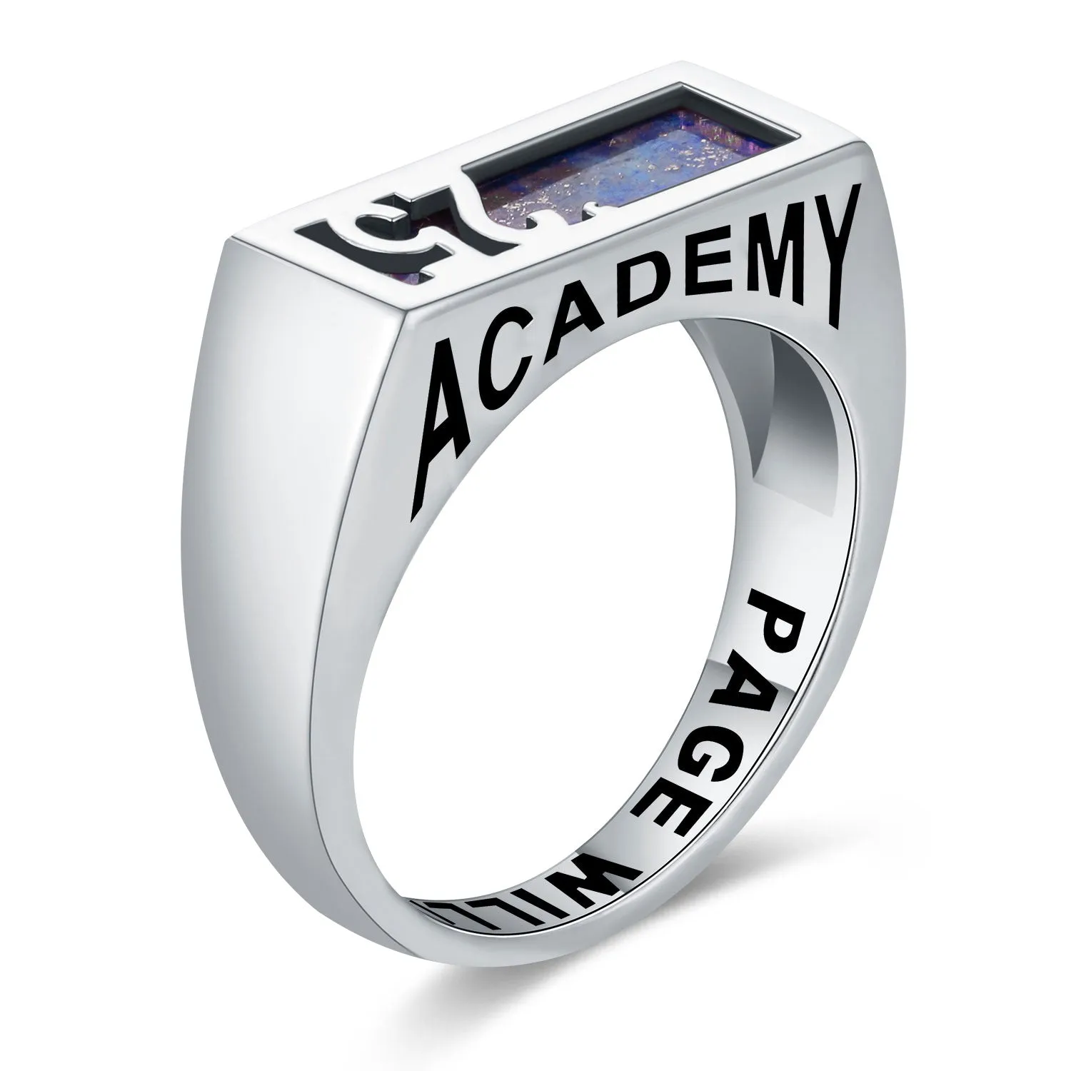 Women's Celebrium Contemporary Graduation Year Signet Class Ring sold by Limoges Jewelry product image thumbnail 2